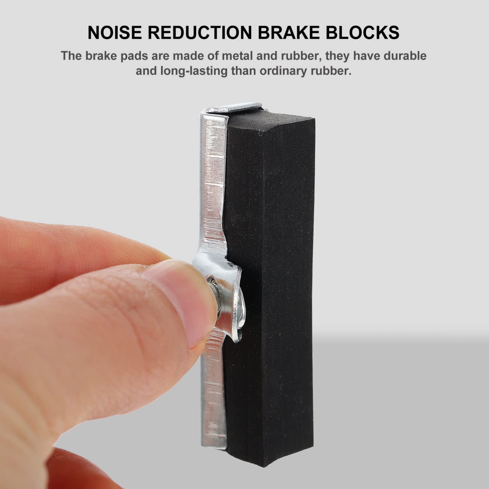 10pcs Bicycle Brake Pads - High-Performance Mountain Bike Brake Blocks, Silent Braking System, Includes Spacers - Perfect for Road Bikes, MTB & Commuter Cycling Accessories
