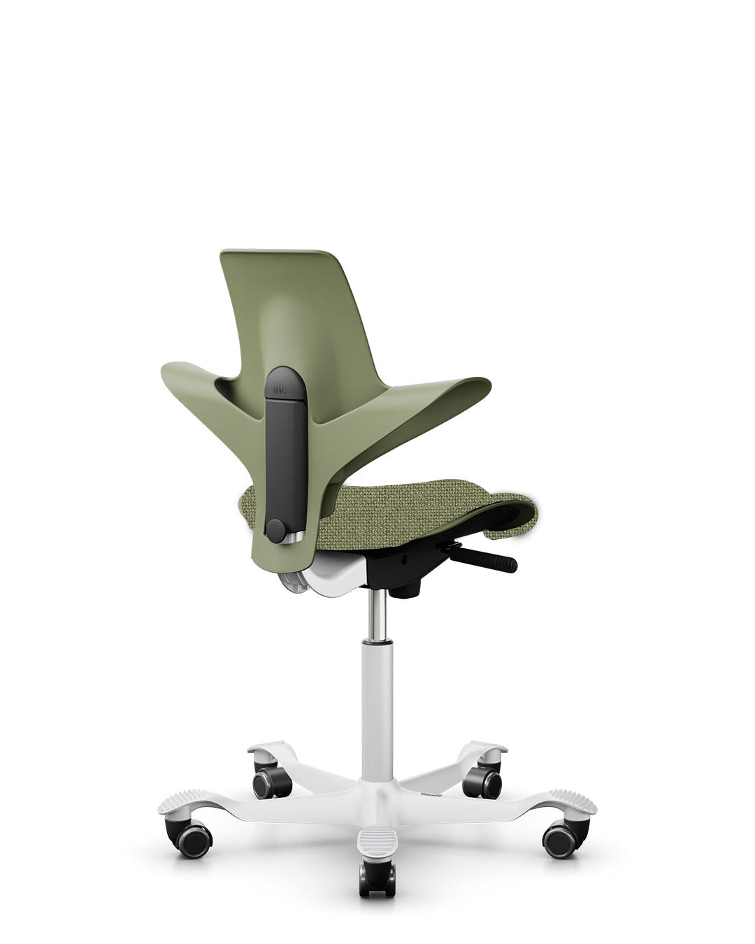 HÅG Capisco Puls 8020 Ergonomic Office Chair - Adjustable Height, Moss Grey (CURA Collection) for Home & Workspace Comfort