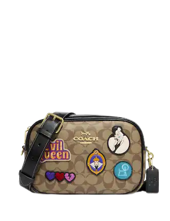 Coach Disney x Coach Jamie Camera Bag in Signature Canvas with Patches - Stylish Crossbody Purse for Women, Perfect for Travel, Shopping & Everyday Use