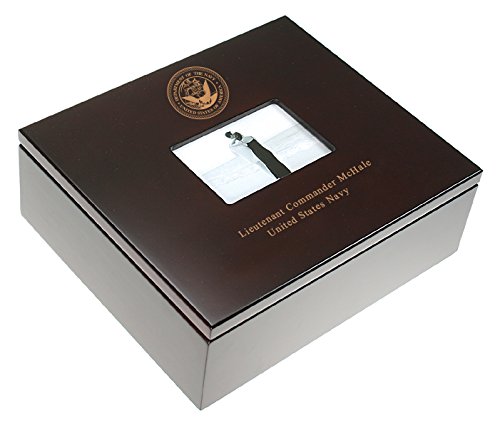 US Navy Personalized Treasure Box with Photo Frame - Custom Engraved Keepsake Gift for Naval Officers | Executive Gift Shoppe | Perfect for Retirement, Promotion & Military Appreciation Gifts