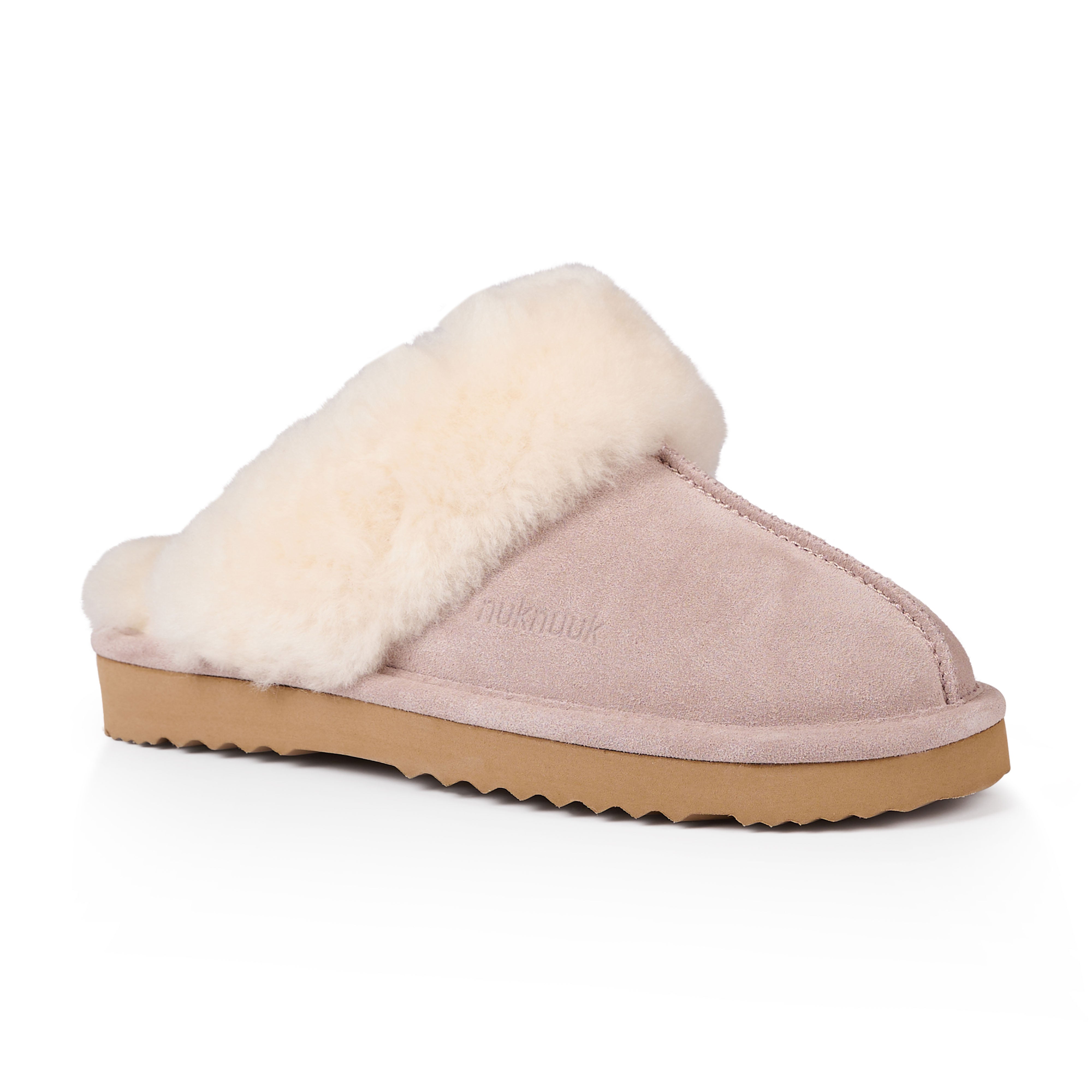 Harlow Women's Fuzzy House Slippers - Soft Indoor Slides with Memory Foam, Dusty Pink - Cozy Comfort for Relaxing at Home, Lounging & Cold Weather Wear