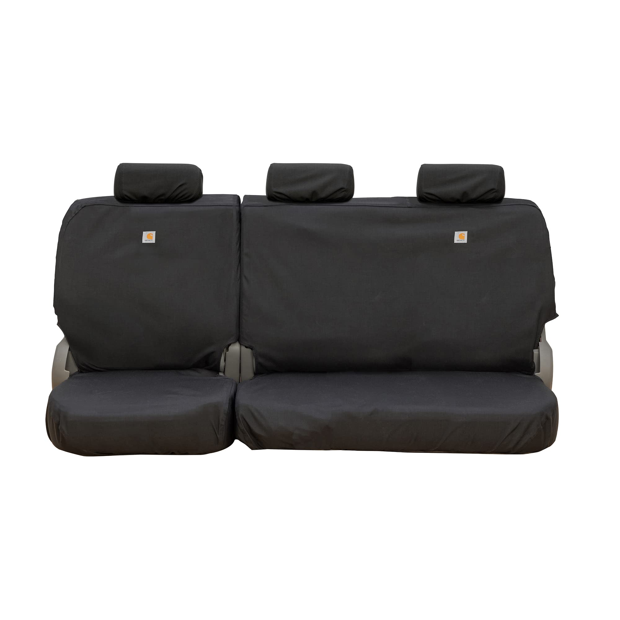 Covercraft Carhartt Super Dux Custom Seat Covers for 2019-2022 Ford F-250/F-350 Crew Cab - Black (SSC8497COBK) | 2nd Row 60/40 Bench Seat Protection | Durable Truck Seat Covers for Work & Off-Road Use