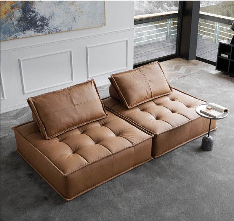 Enclave Faux Leather Modular Sofa - 1 Seater Contemporary Loveseat for Small Spaces | Perfect for Apartments, Studios & Cozy Living Rooms