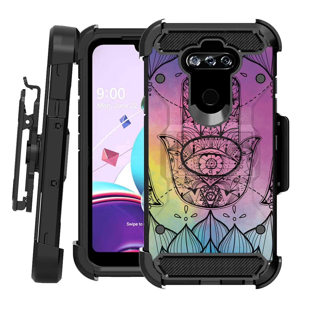 Rugged LG K8X Case with Kickstand & Holster - Heavy Duty Protection for US Cellular | Outdoor & Work Use