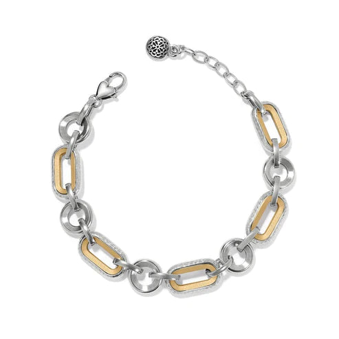Brighton Medici Two Tone Link Bracelet - Elegant Gold & Silver Chain Bracelet for Women | Perfect for Parties, Weddings & Everyday Wear