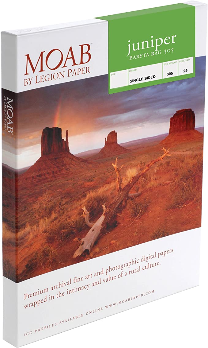 Juniper Baryta Rag 305 - Premium Fine Art Photo Paper for Professional Printing | Perfect for Gallery Exhibits, Photography Portfolios & High-End Art Reproductions