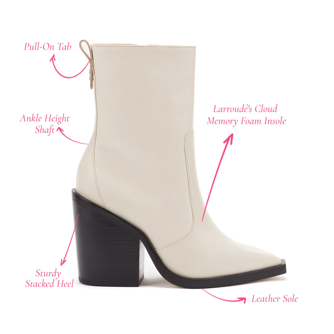 James Boot In Ivory Leather - Premium Leather Boots for Men & Women | Comfortable & Stylish for Outdoor, Hiking & Casual Wear