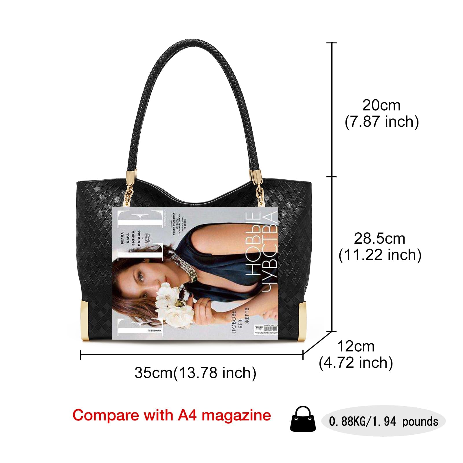 FOXLOVER Large Capacity Tote Handbags for Women - Fashion Top Handle Shoulder Bags & Purses, Minimalist Design Work Bag, Travel, Shopping & Everyday Use