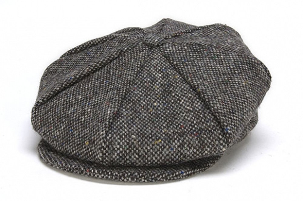 Hanna Hats Men's Classic Donegal Tweed Newsboy Cap - 8-Panel Irish Flat Cap for Casual & Formal Wear - Perfect for Fall, Winter & Outdoor Activities