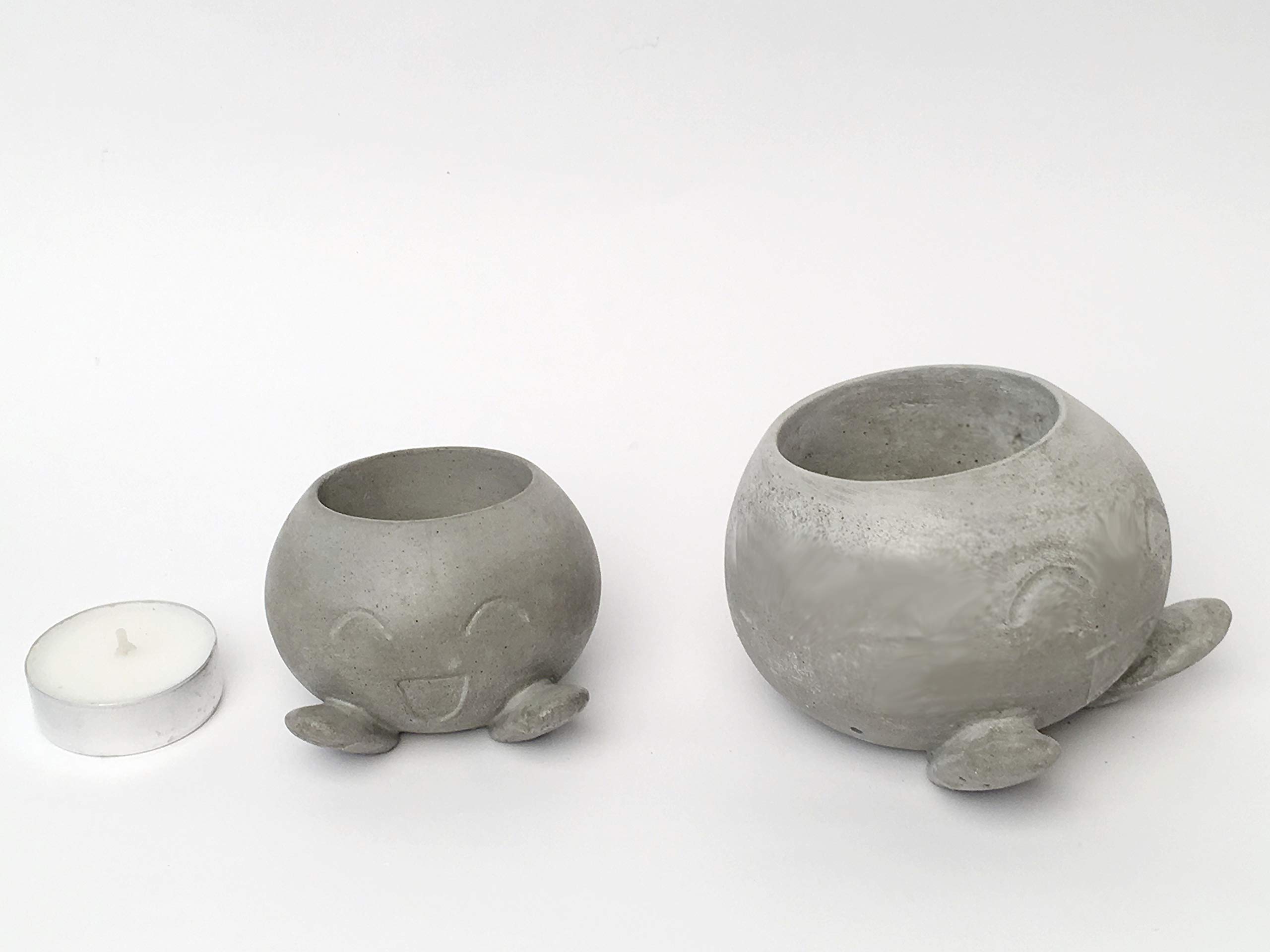 Oddish Planter Sculpture - Concrete Candle Holder, Pen Holder & Toy for Home Decor, Office Desk & Garden - Pokemon Inspired Planter for Succulents & Small Plants