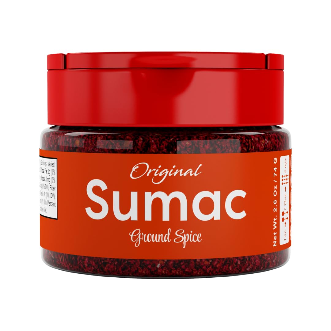 USimplySeason Sumac Spice Powder - 2.6 Ounce (74g) | Authentic Middle Eastern Spice for Salads, Grilled Meats & Mediterranean Cooking | Gluten-Free & Non-GMO
