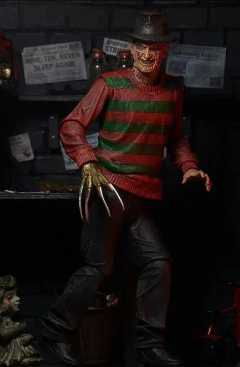 NECA Ultimate Freddy Krueger Action Figure - Nightmare on Elm Street Horror Movie Collectible - Perfect for Halloween Decor & Horror Fan Collections