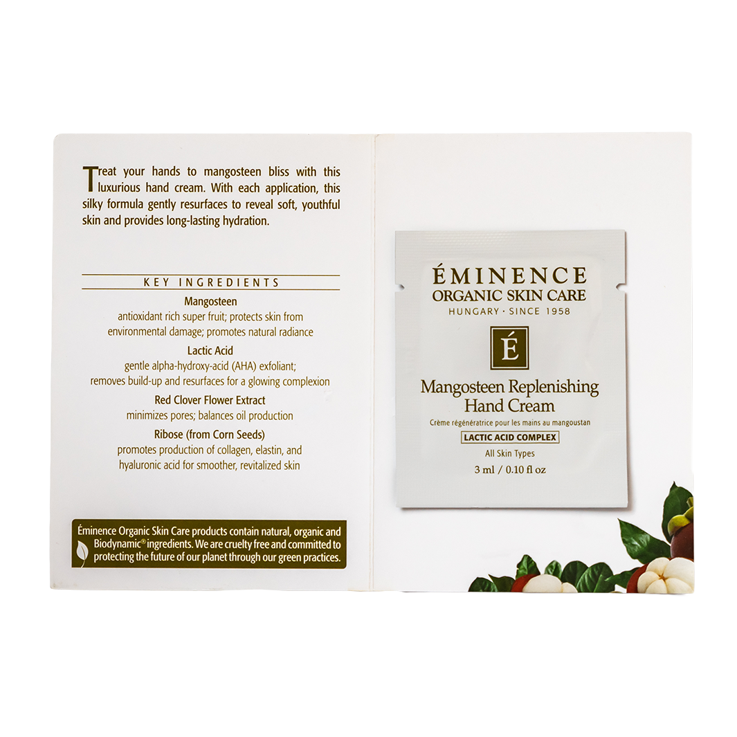 Eminence Organics Mangosteen Replenishing Hand Cream - Hydrating & Nourishing for Dry Skin - Perfect for Winter Care & Daily Moisturizing