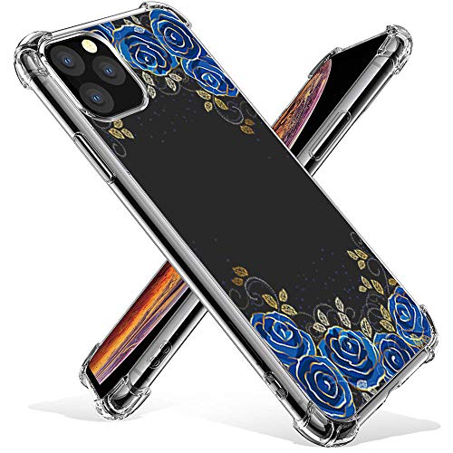 iPhone 11 Pro Case Clear TPU - Shockproof Slim Protective Cover with Soft Flexible Rubber & Flower Pattern Design for Women | Perfect for Everyday Use, Travel & Work