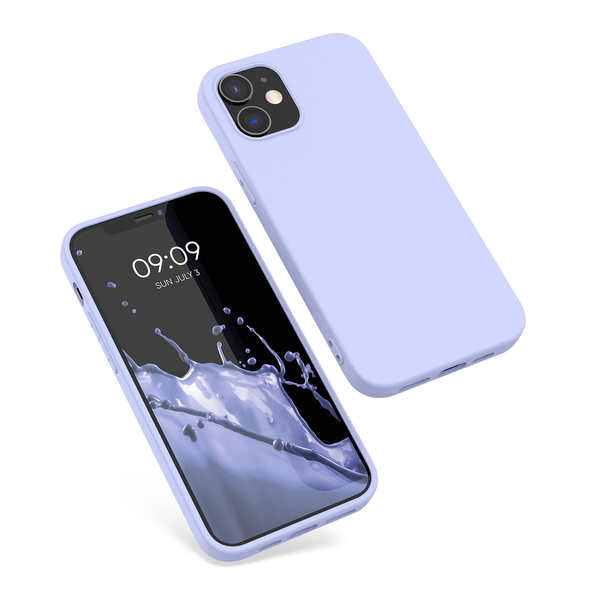 kwmobile Soft Slim Protective TPU Silicone Case for Apple iPhone 12 & iPhone 12 Pro - Light Lavender - Shockproof & Scratch Resistant Cover for Everyday Use & Travel Protection