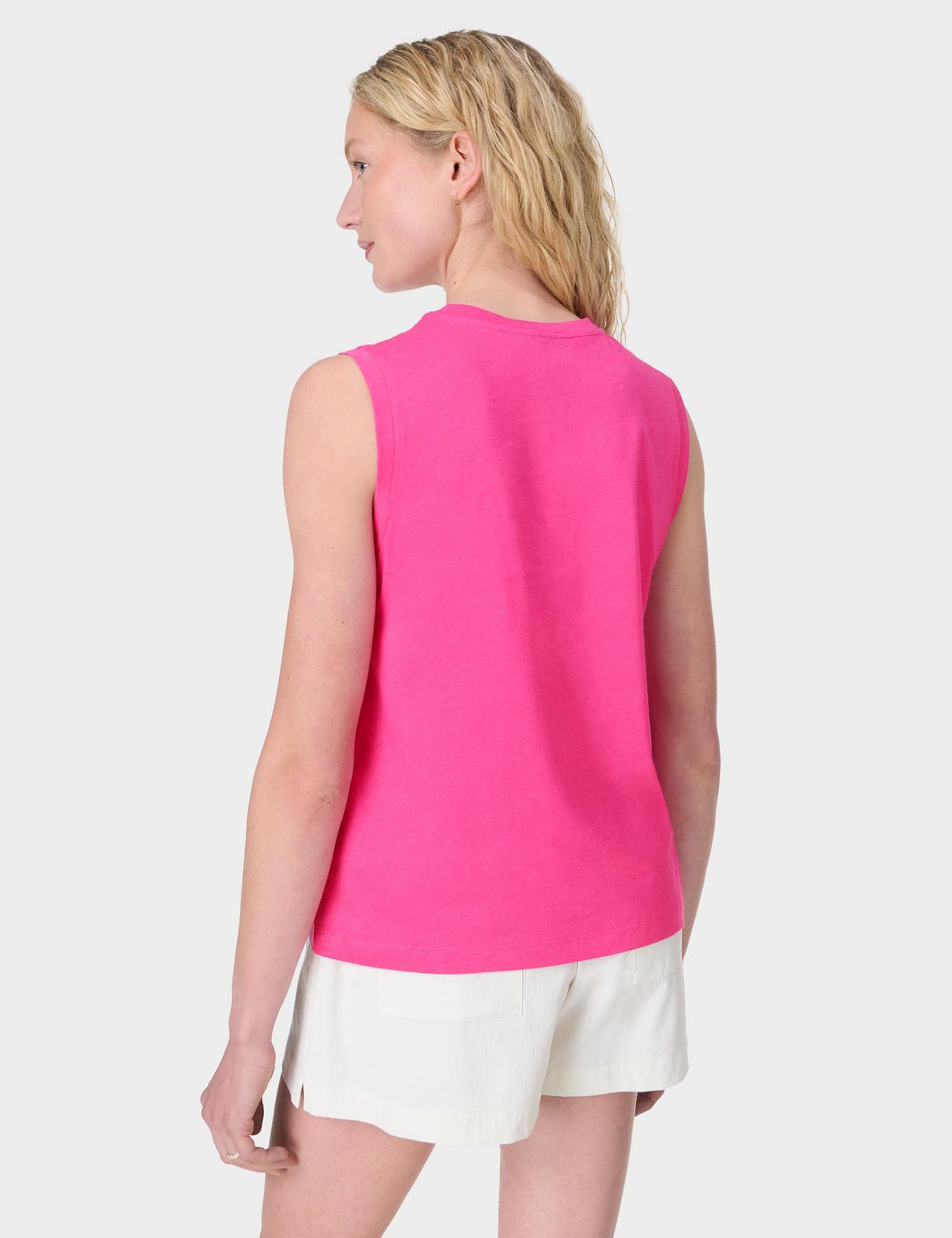 Essential Sleeveless Vest for Women - Fuchsia Pink | Lightweight Summer Layering Piece for Casual Outfits & Outdoor Activities