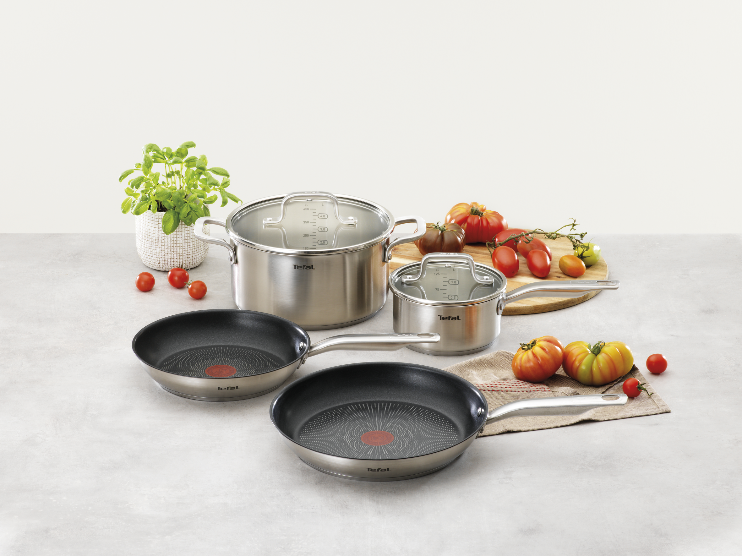 Tefal Virtuoso 28cm Stainless Steel Induction Non-Stick Fry Pan - Perfect for Sautéing, Frying & Cooking on Induction Cooktops