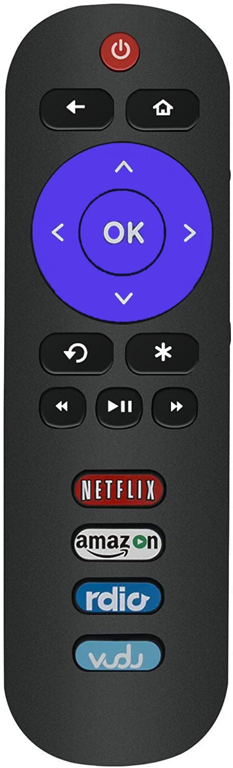 Universal Remote Control Replacement for Hisense Roku TV & Sharp Roku TV (Compatible with All Models) - No Setup Required - Perfect for Living Room, Bedroom & Home Theater Use