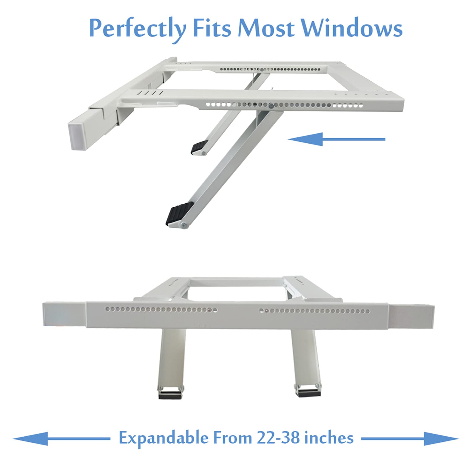 Qualward Heavy Duty Window AC Bracket - No Drilling Installation, Supports Up to 200 lbs - Perfect for Securing Air Conditioners in Apartments and Rental Homes