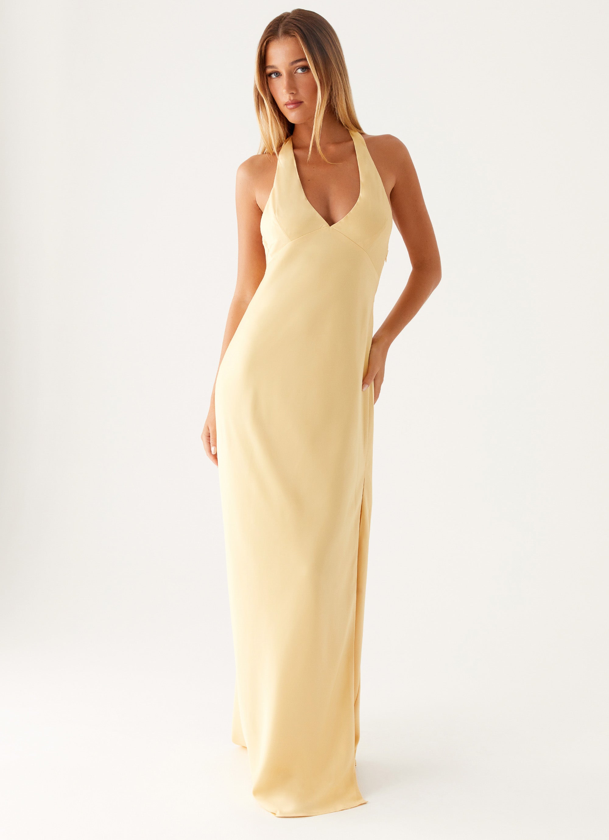 Angie Maxi Dress for Women - Flowy Yellow Summer Dress | Perfect for Beach, Vacation & Casual Outings