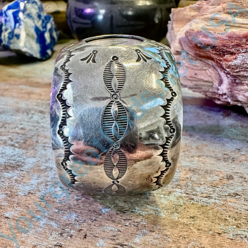 Authentic Sterling Silver Navajo Cuff Watch by Les Baker - Handcrafted Native American Jewelry for Women & Men | Perfect for Western Fashion, Boho Style & Special Occasions