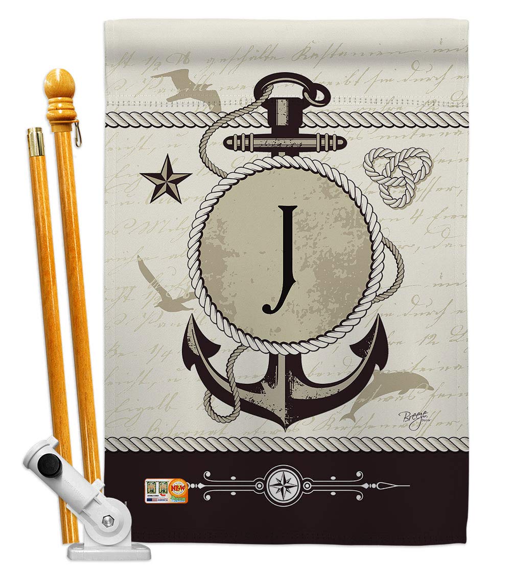 J Initial Coastal Nautical House Flag Set 28
