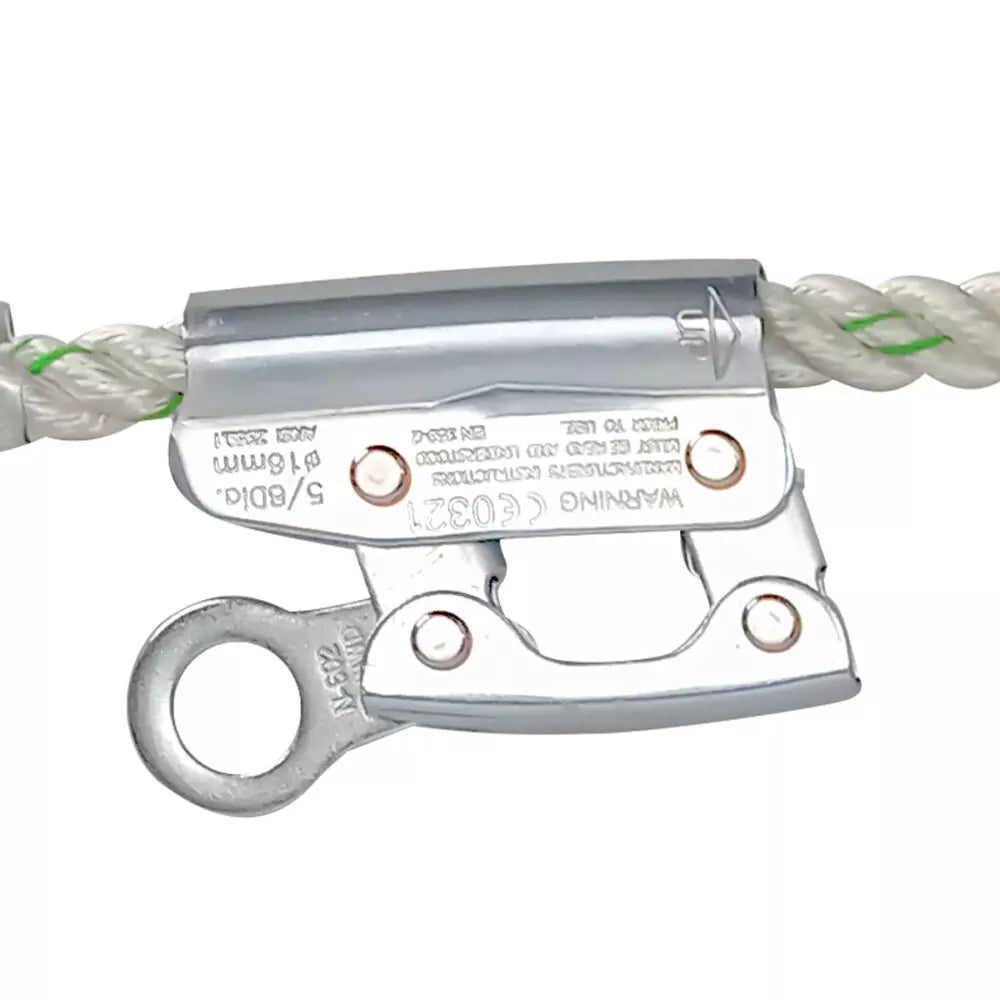 6ft Rope Positioning Assembly with Ascender & Snap Hook - Rock Climbing, Tree Work & Rescue Gear