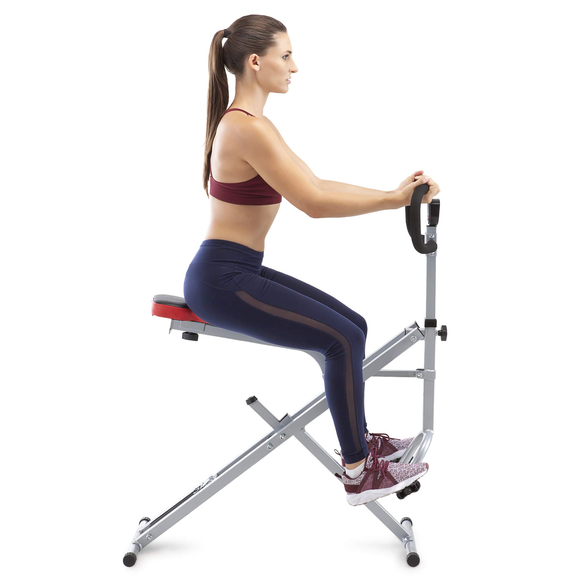 Marcy Squat Rider Machine XJ-6334 - Home Gym Equipment for Glutes, Quads & Thighs Workout - Silver & Black Strength Training for Women & Men - Perfect for Home Fitness & Small Spaces