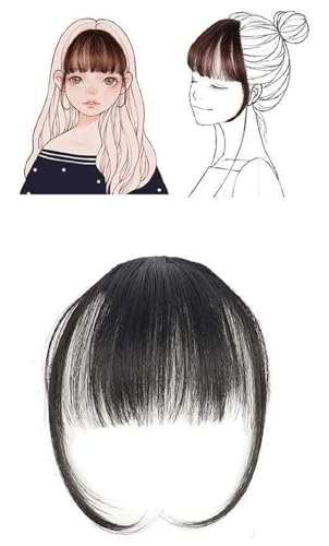LA VENUST Clip In Bang Hair Extension - Natural Color Front Hair Piece for Women & Girls | Instant Fringe for Hairstyling, Cosplay & Daily Fashion Looks