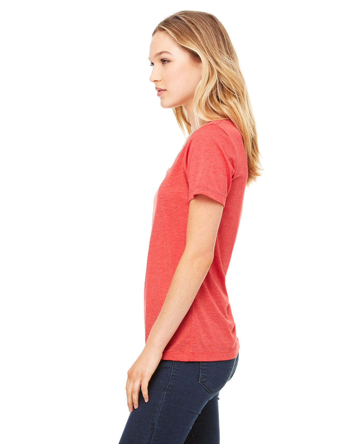 Bella + Canvas 6405 Women's Relaxed Fit Jersey V-Neck T-Shirt - Soft Cotton Tee for Casual Wear, Lounge & Everyday Comfort