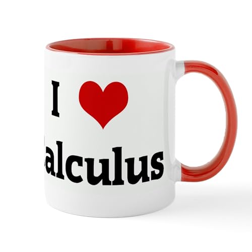 White/Red Inside - I Love Calculus Mug