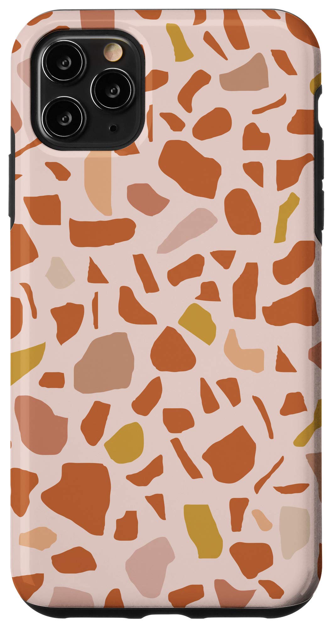 iPhone 11 Pro Max Case - Terrazzo Pattern Abstract Design with Warm Earth Tones | Modern Protective Cover for Everyday Use, Travel & Work