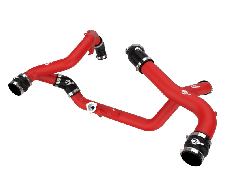 aFe 20 23 Ford Explorer ST V6 3.0L (Twin Turbo) BladeRunner Aluminum Hot & Cold Charge Pipe Kit - Red | Performance Upgrade for Turbocharged Engines | Perfect for Street Racing & Off-Road Adventures