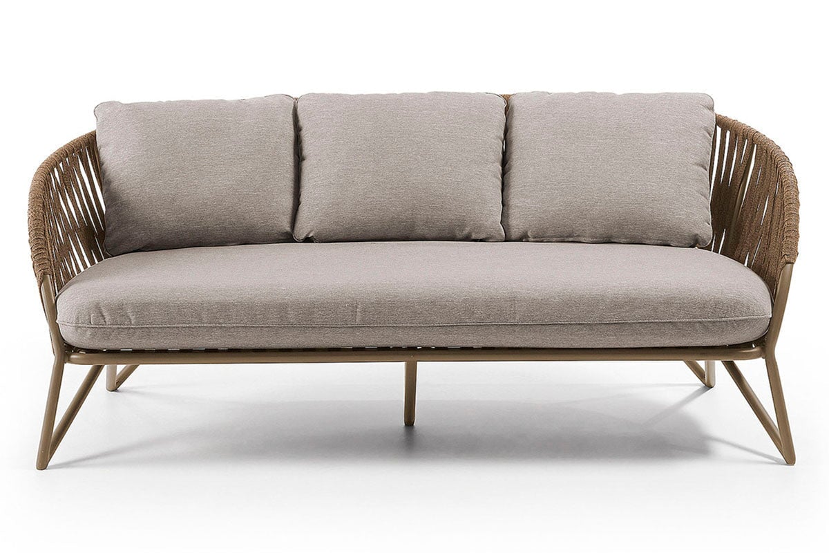 Como Branzie 3-Seater Sofa - Modern Fabric Couch for Living Room, Lounge & Office - Comfortable Sectional Sofa with Soft Cushions for Family Gatherings & Relaxation