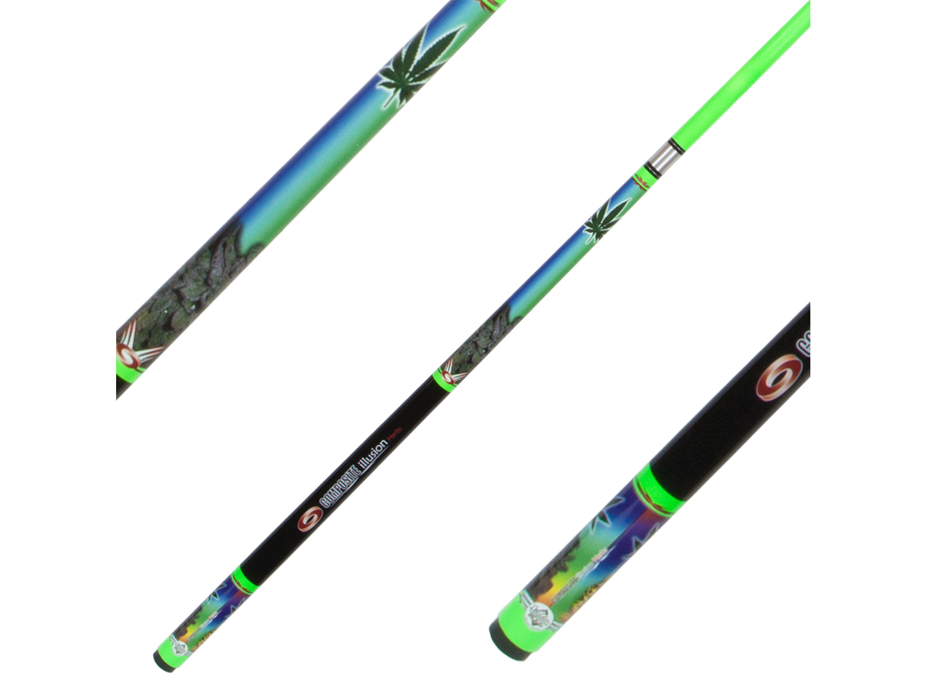 Formula Illusion 2-Piece Pool Cue Stick with Premium Herbal Inlays - Professional Billiard Accessory for Tournaments & Home Game Rooms