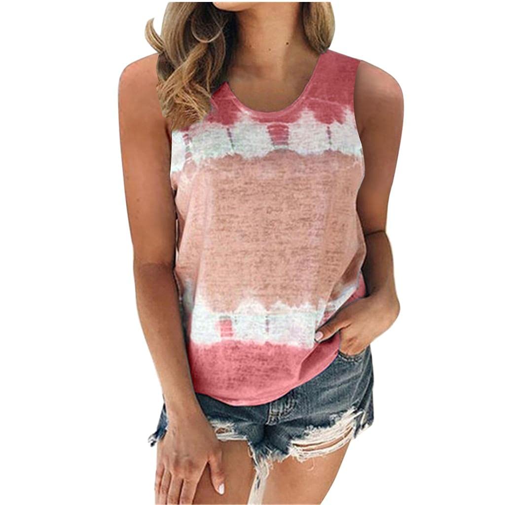 Aayomet Women's Plus Size Casual & Dressy Tops - Summer Pattern Blouses, Oversized Sleeveless T-Shirts & Crew Neck Tank Tops for Work, Vacation & Everyday Wear