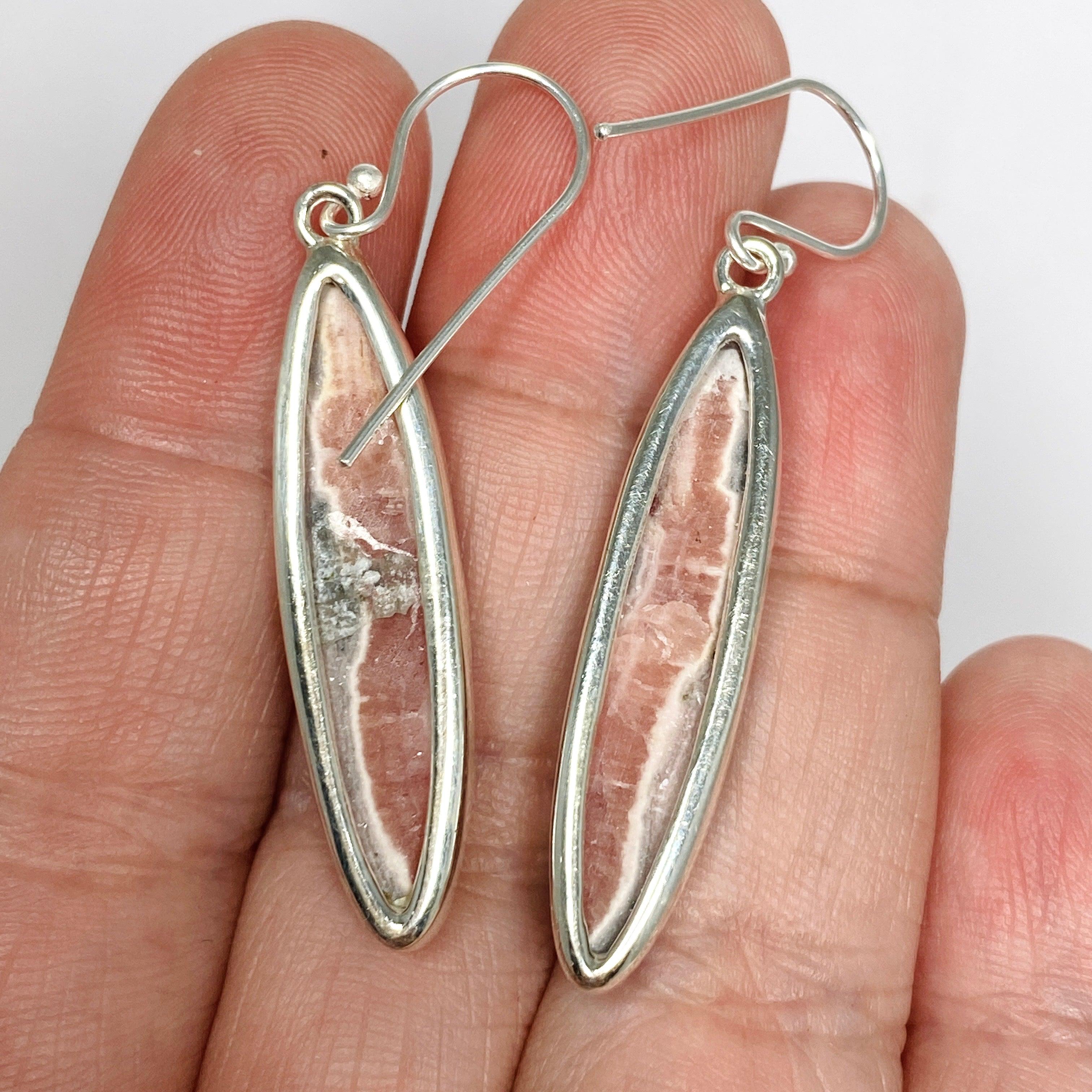 Rhodochrosite Marquise Earrings KEGJ1460 - Handmade Gemstone Jewelry for Women, Elegant Dangle Earrings for Parties, Weddings & Special Occasions