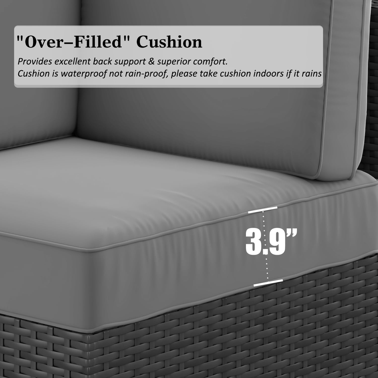 LayinSun 8-Piece Outdoor Patio Furniture Set with 44