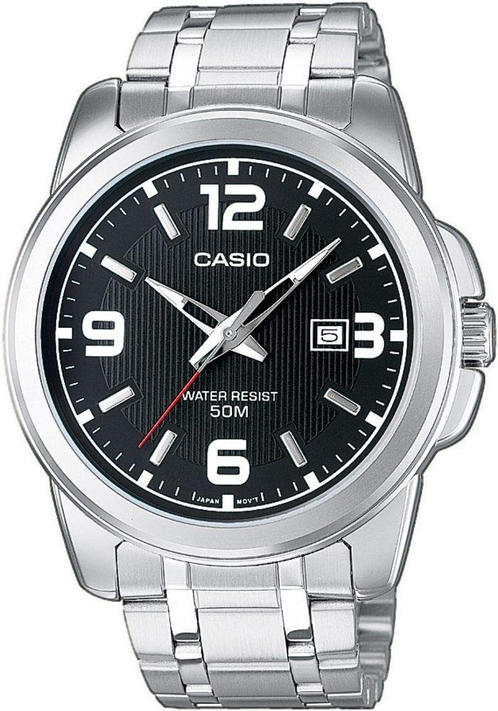 Casio Men's Stainless Steel Analog Quartz Watch - Classic Dress & Casual Style for Business, Office, and Everyday Wear