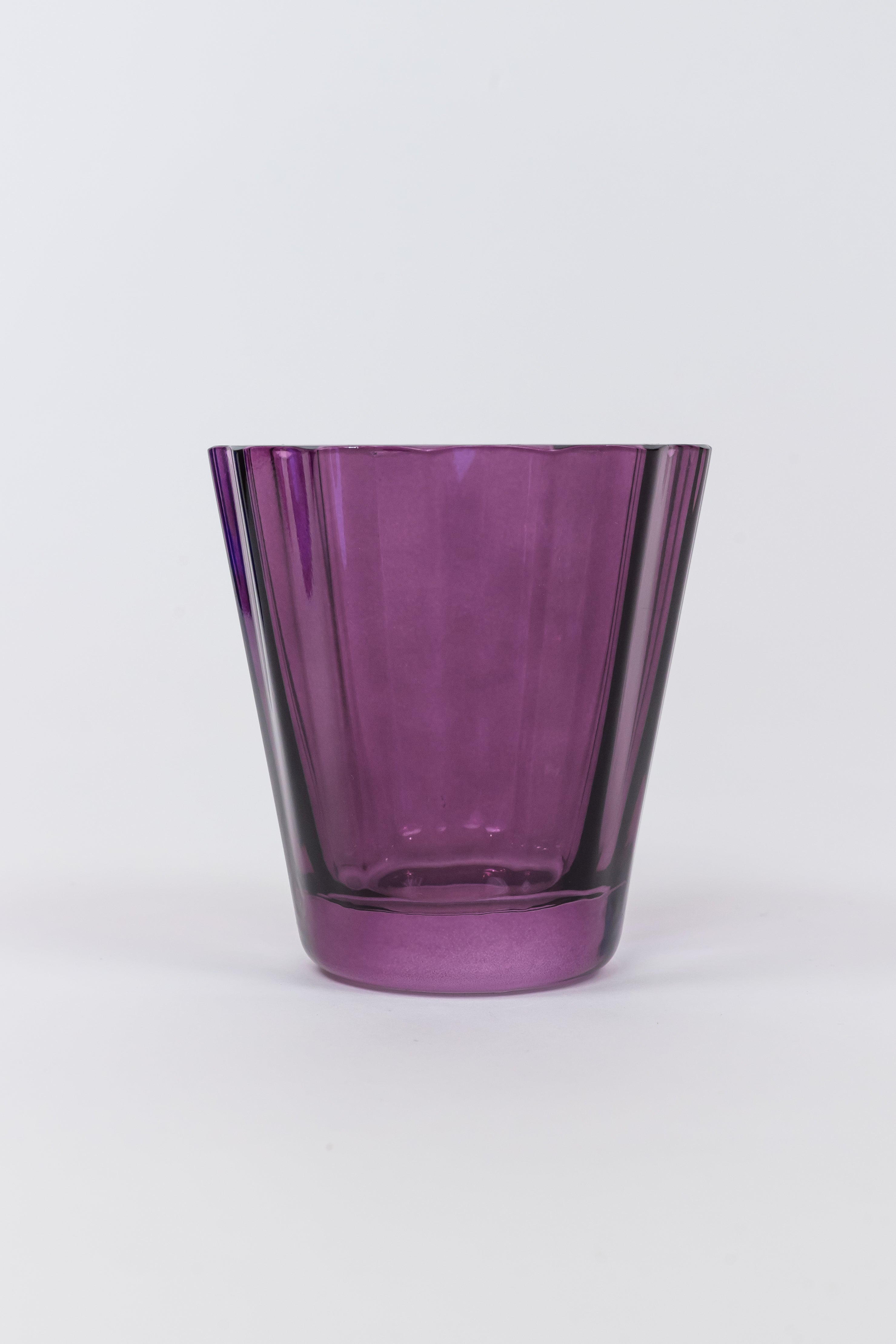 Estelle Colored Sunday Lowball Glasses - Set of 6 Amethyst Purple Cocktail Glasses for Home Bar, Party & Entertaining