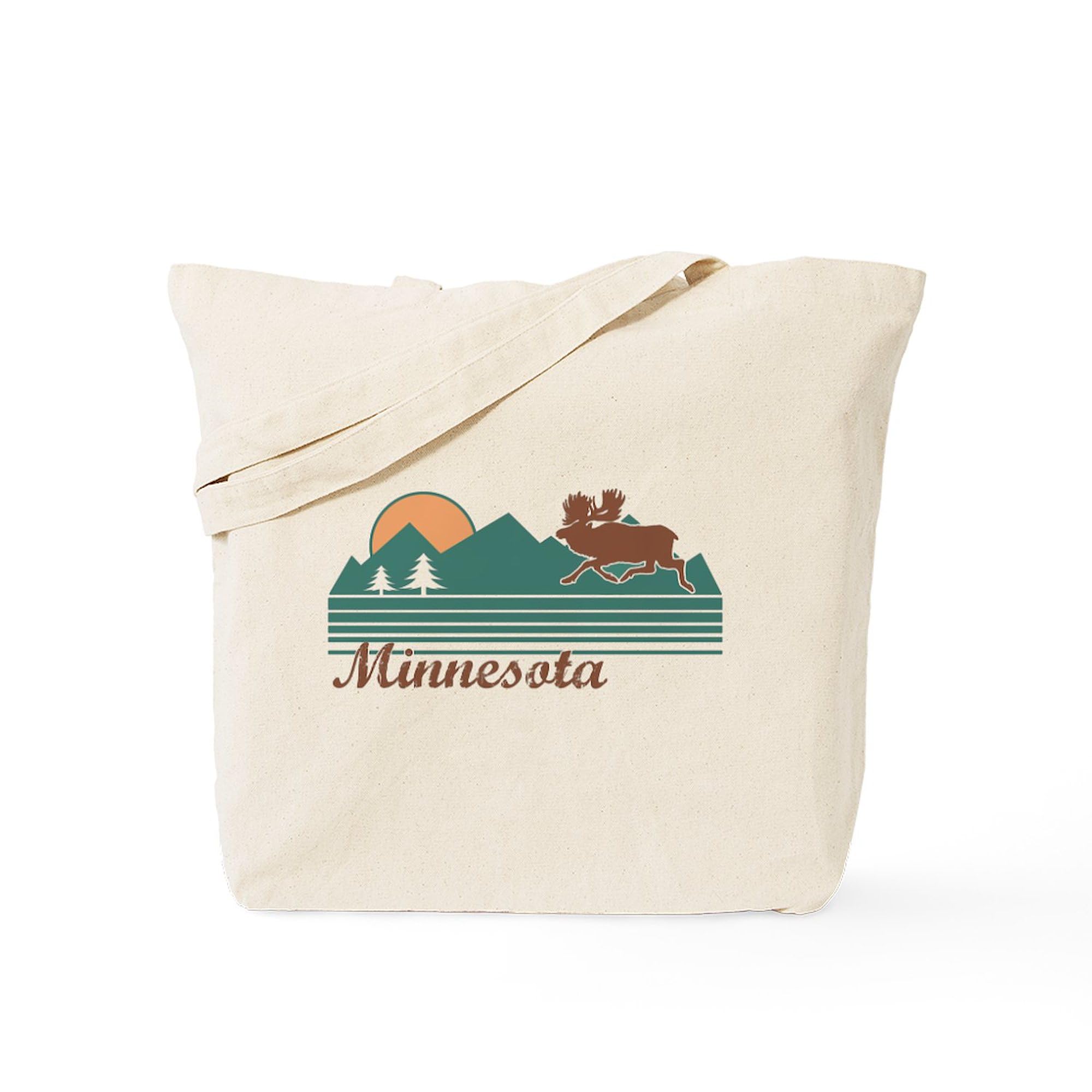 Minnesota Moose Canvas Tote Bag - Eco-Friendly Reusable Shopping Bag for Groceries, Beach & Daily Use | CafePress