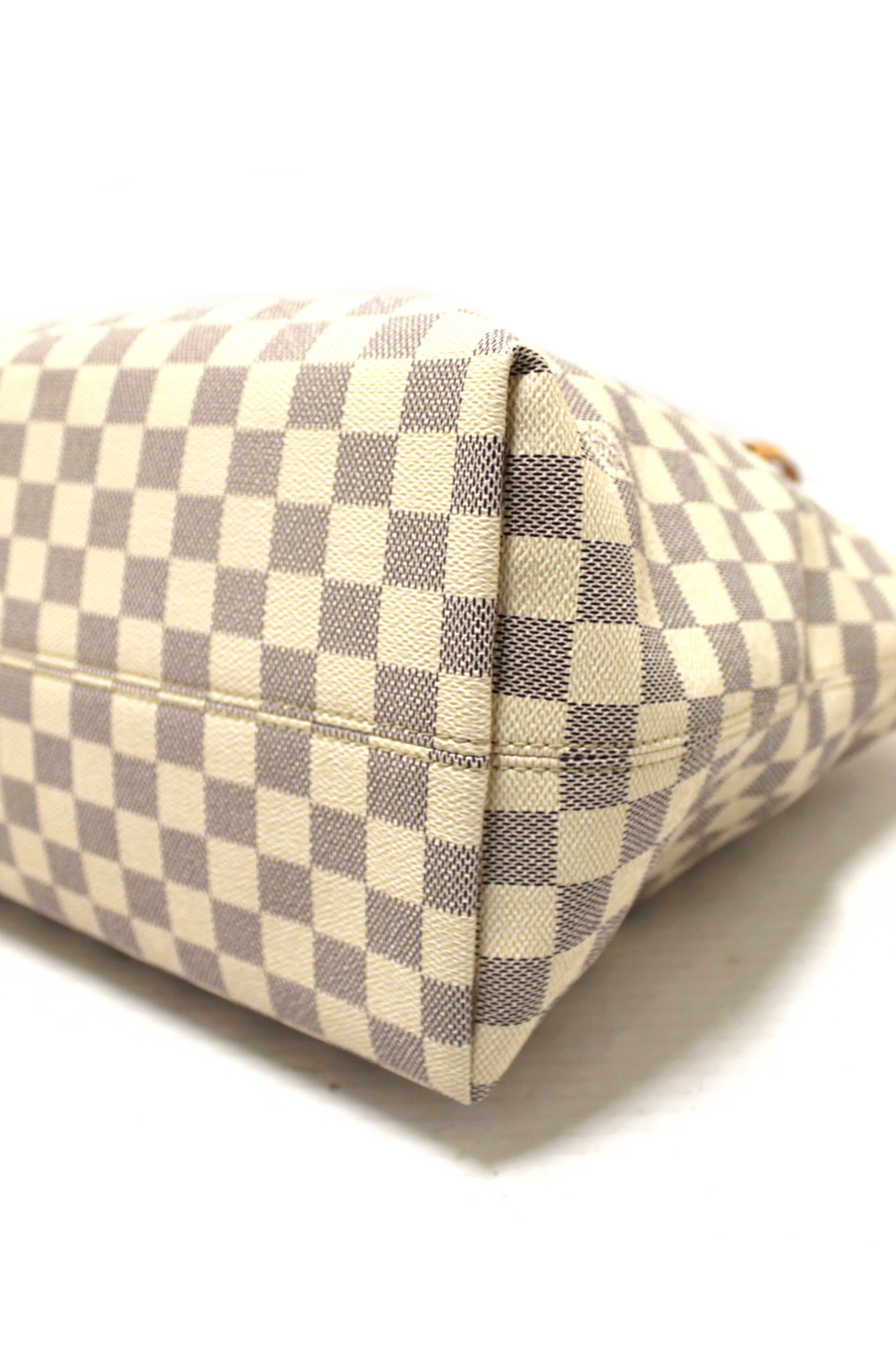 Authentic Louis Vuitton Damier Azur Iena PM Tote Shoulder Bag - Luxury Designer Handbag for Women, Perfect for Work, Travel & Everyday Use