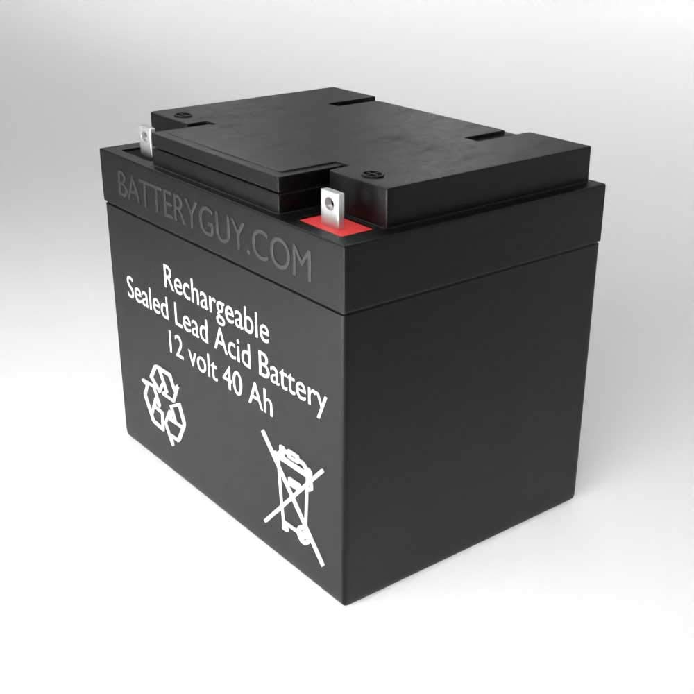 LCS1242P 12V 40Ah SLA Replacement Battery - 2 Pack Rechargeable Sealed Lead Acid Batteries for Power Wheels, Solar Systems, Emergency Backup & UPS Devices
