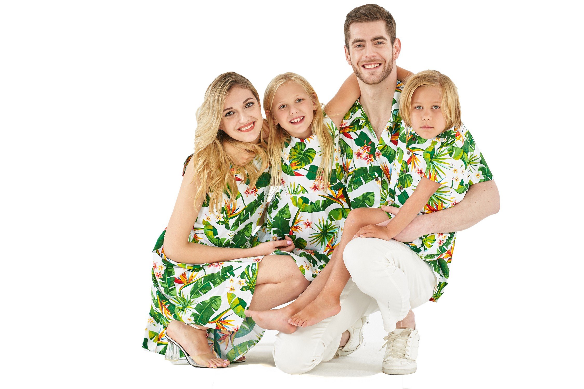 Stylish Matching Hawaiian Muumuu Luau Outfits for Siblings - Boys & Girls Tropical Print Dresses - Perfect for Family Beach Vacations, Luau Parties & Summer Photoshoots