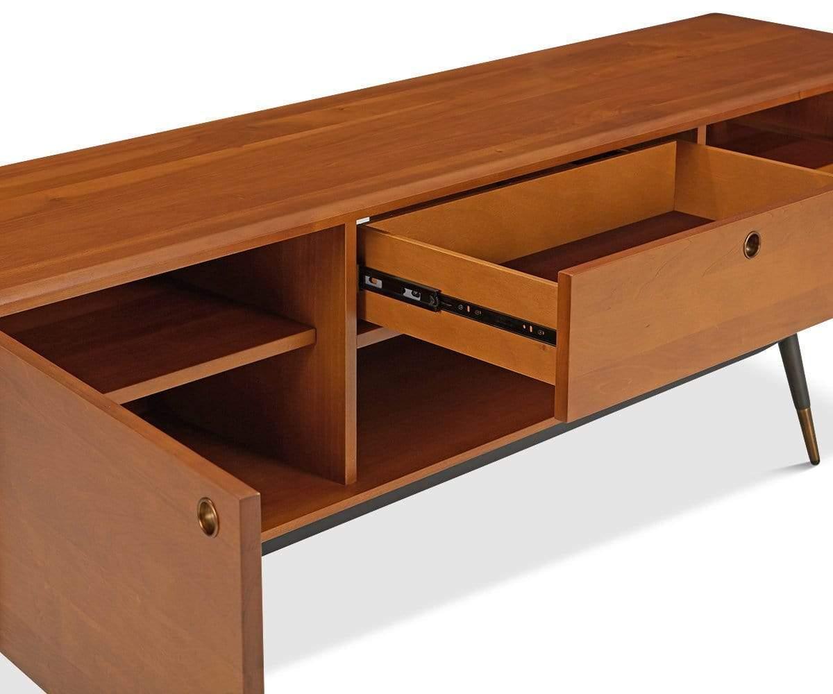 Modern TV Stand with Storage - Lanson Media Console for Living Room, Bedroom & Home Theater - Sturdy Wooden Entertainment Center for TV up to 65