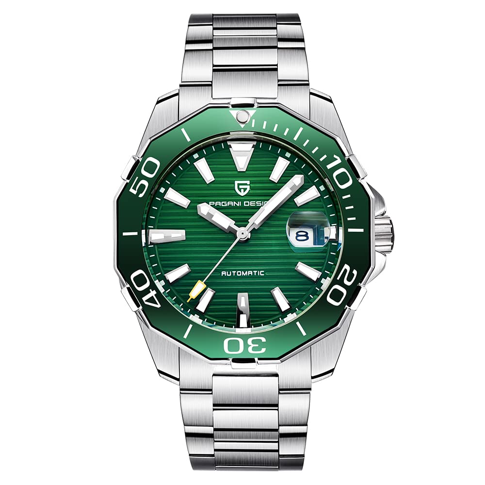 Pagani Design Automatic Men's Watch - Stainless Steel Waterproof 100M Mechanical Wristwatch for Business, Sports & Casual Wear | Luxury Dress Watch for Men