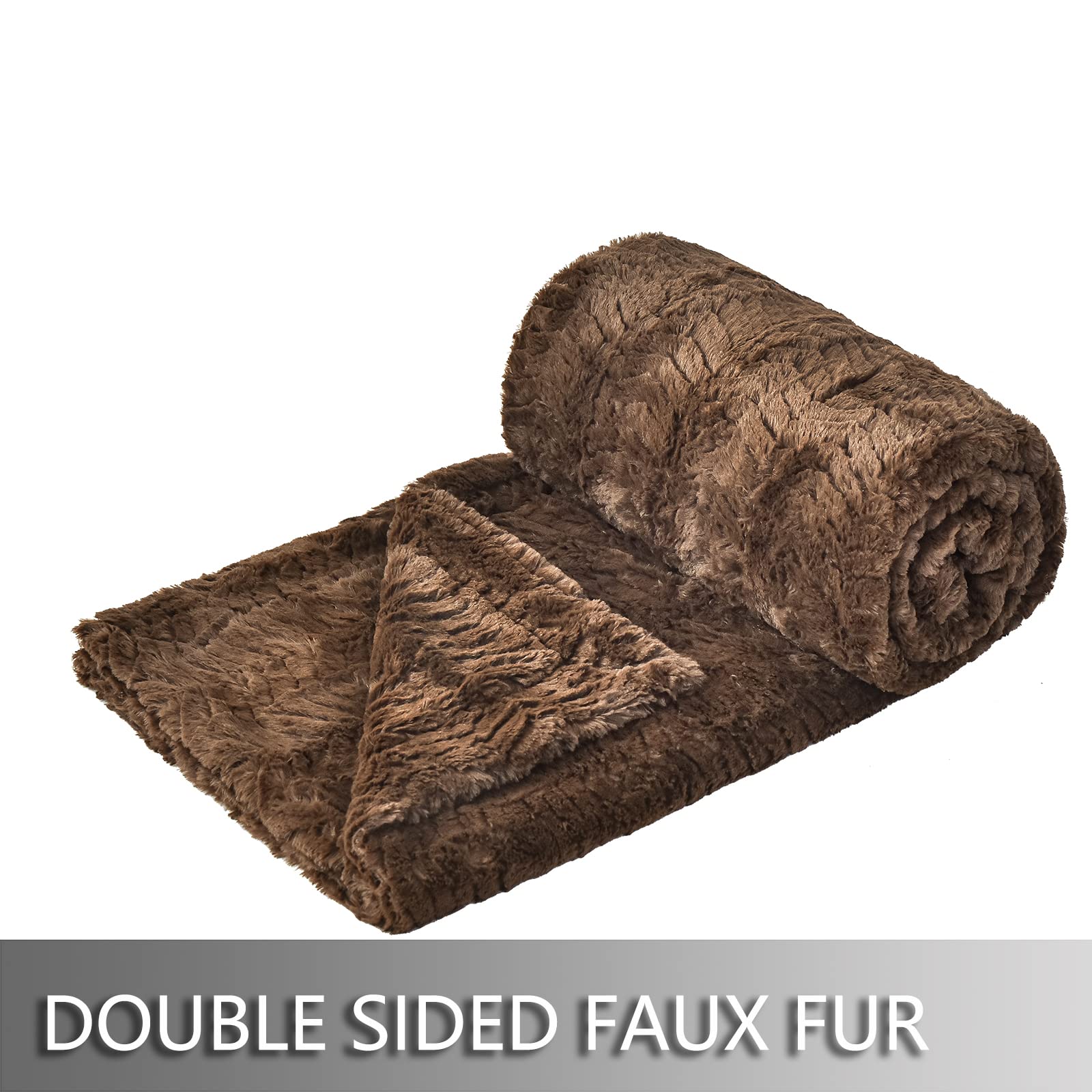 Luxury Faux Fur Blanket - Soft Queen Size 90
