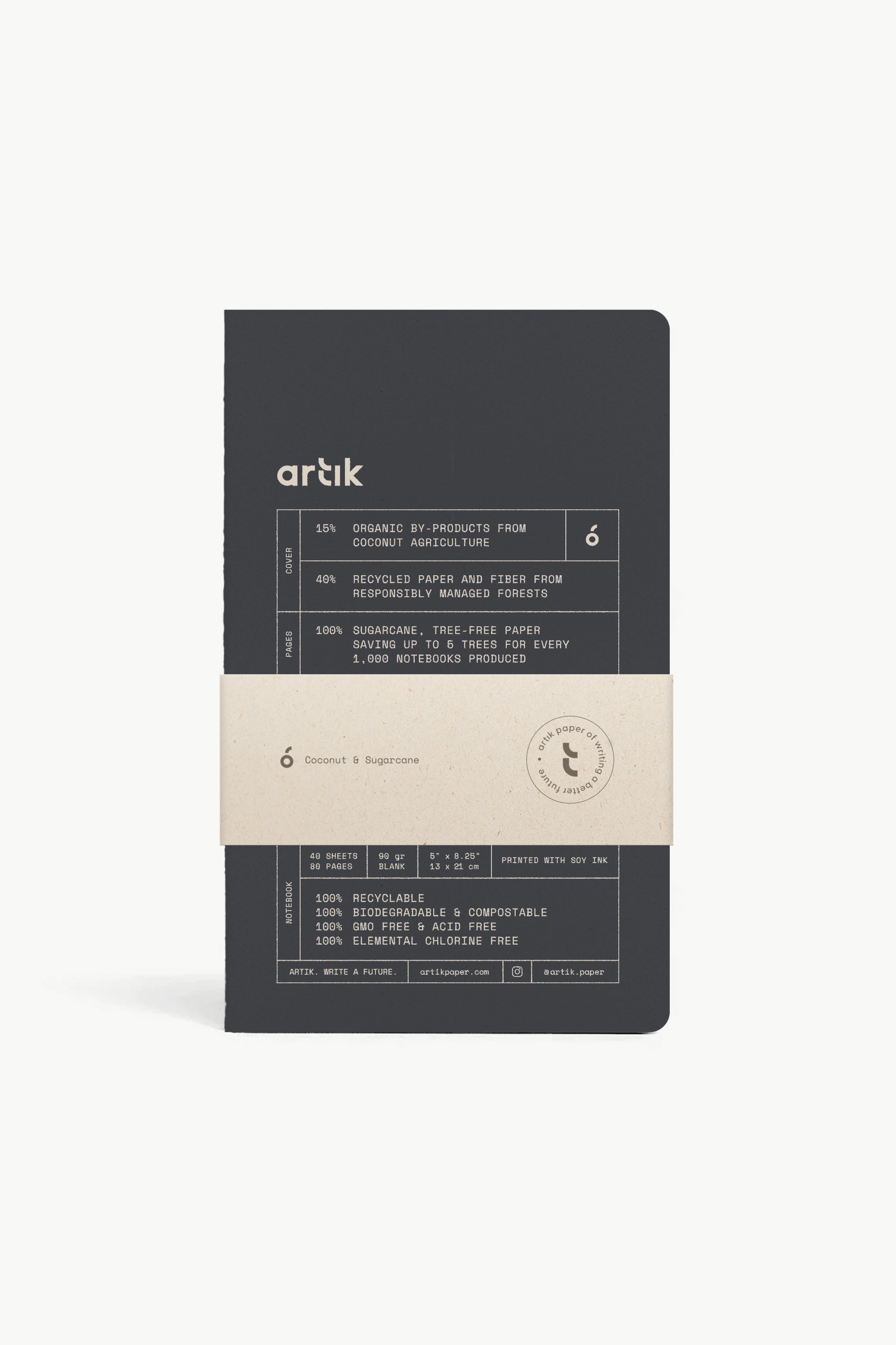Premium Pack of 2 Singer Sewn Notebooks - Coconut Cover - Lined Journal for Writing, Sketching & Note Taking - Perfect for School, Office & Travel