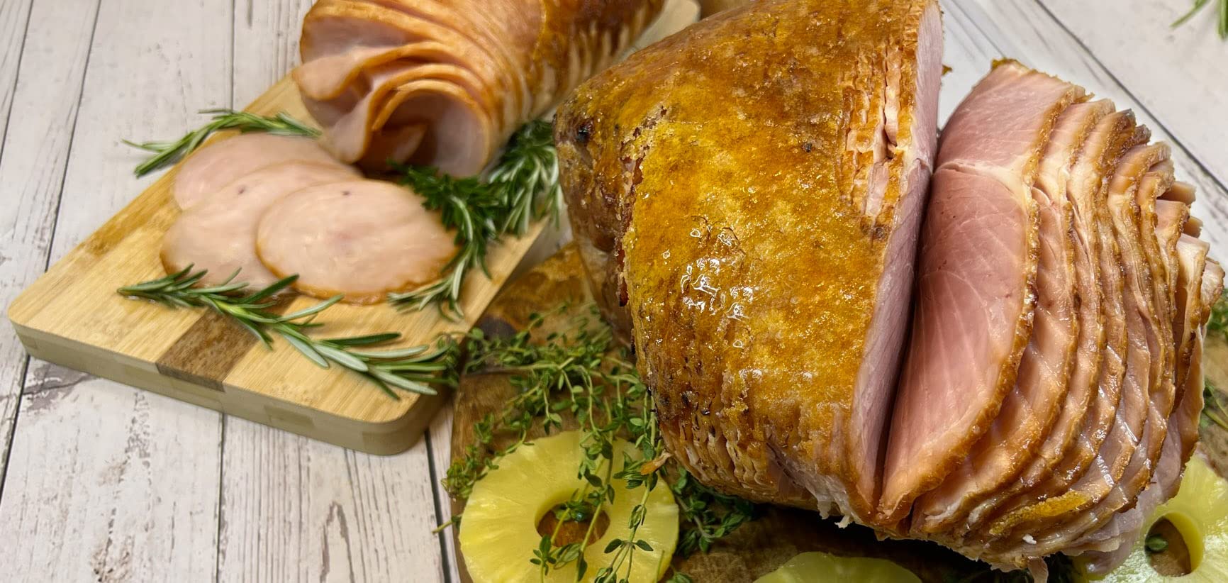 Holiday Honey Glazed Spiral Sliced Gourmet Ham - 7-8 lbs, Feeds 14-16 | Premium Easter Dinner Centerpiece | Perfect for Holiday Gatherings, Family Feasts & Special Occasions