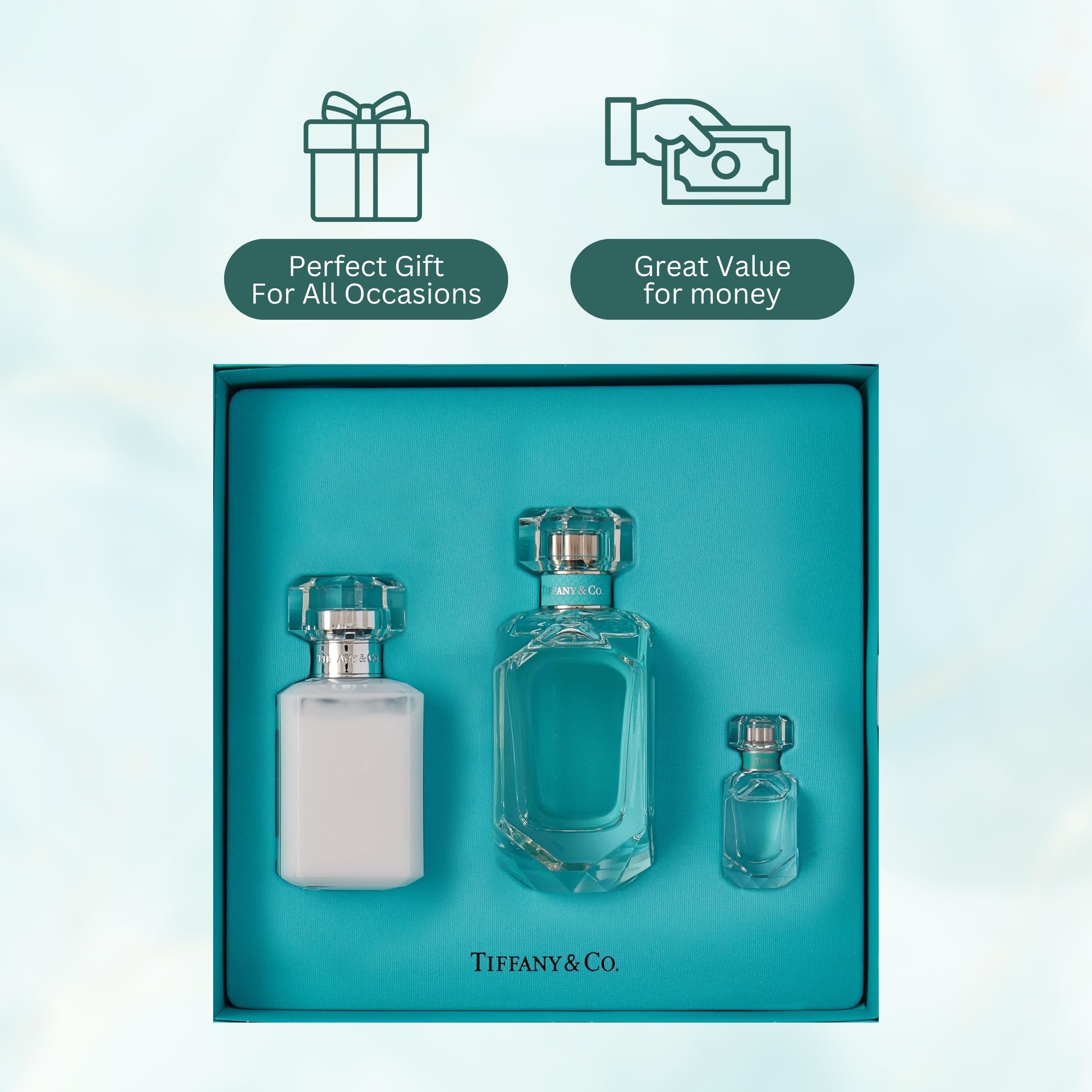 Tiffany & Co. Signature Eau de Parfum Set - 3 Piece Luxury Perfume Collection for Women, Floral Scent Gift Set | Perfect for Date Night, Special Occasions & Everyday Elegance